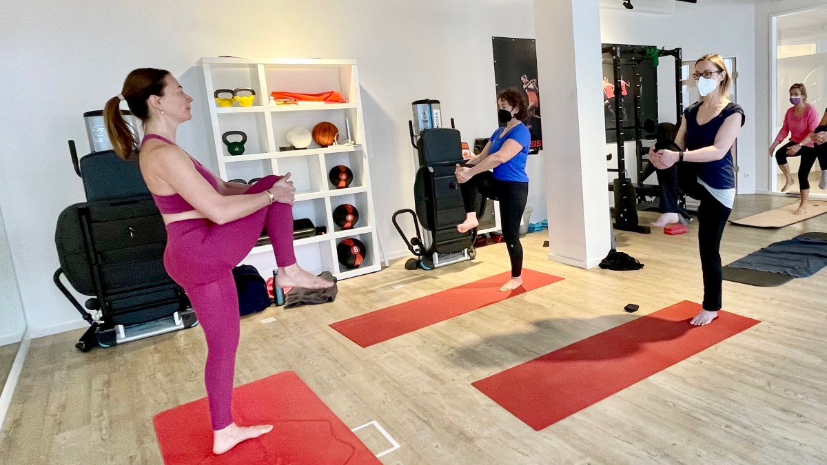 Yoga bei Physiometics, Balance-Übung